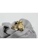 14-кв Желтое золото Желтый перидот Кольцо Винтаж vrc015y